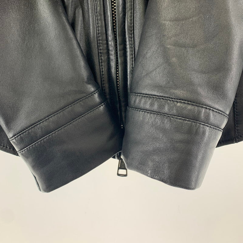 【中古品】【メンズ】 AKM エイケイエム RB104 F-ARMY ラム レザー 羊革 ジャケット アウター コート 古着 140-251203-mh-01-fuz サイズ：L カラー：ブラック 万代Net店