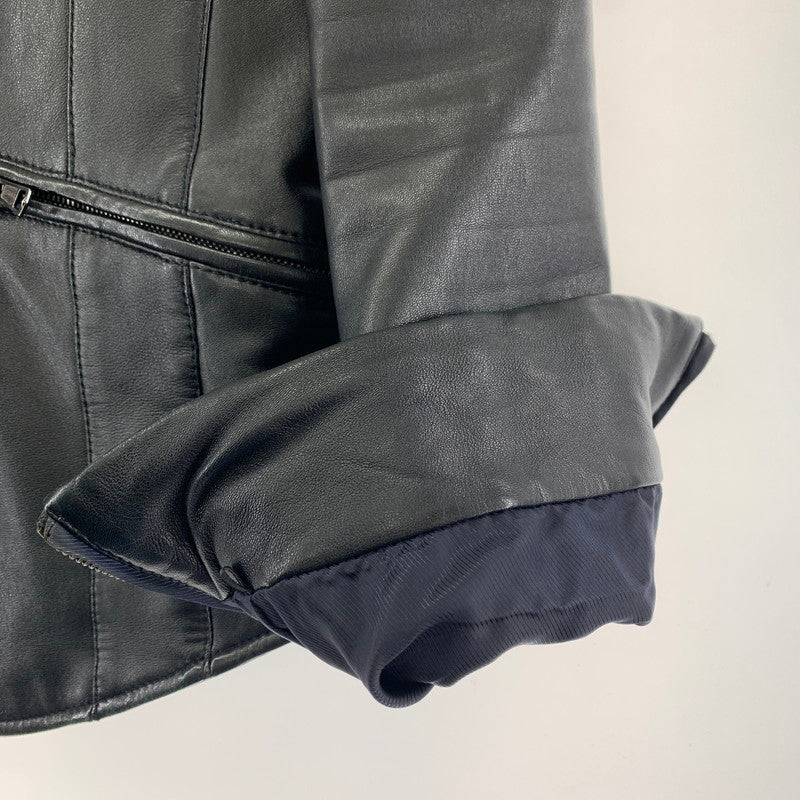 【中古品】【メンズ】 AKM エイケイエム RB104 F-ARMY ラム レザー 羊革 ジャケット アウター コート 古着 140-251203-mh-01-fuz サイズ：L カラー：ブラック 万代Net店