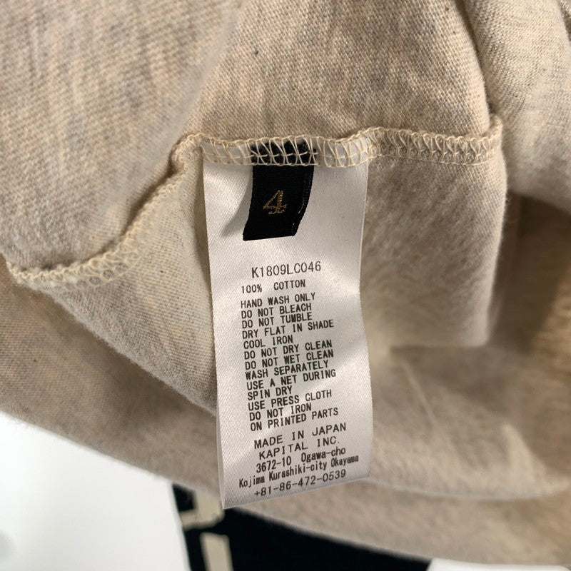 【中古品】【メンズ】 KAPITAL キャピタル K1809LC046 18SS ライダース プリント 長袖 Tシャツ トップス 古着 145-260608-mh-03-fuzh サイズ：4 カラー：ベージュ 万代Net店