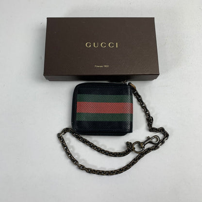 【中古品】【メンズ】 GUCCI 353347 ウェビングライン ウォレットチェーン付き 財布 グッチ 181-251204-st-06-fuz カラー：ブラック 万代Net店