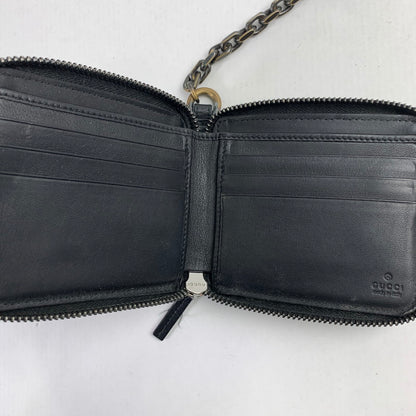 【中古品】【メンズ】 GUCCI 353347 ウェビングライン ウォレットチェーン付き 財布 グッチ 181-251204-st-06-fuz カラー：ブラック 万代Net店