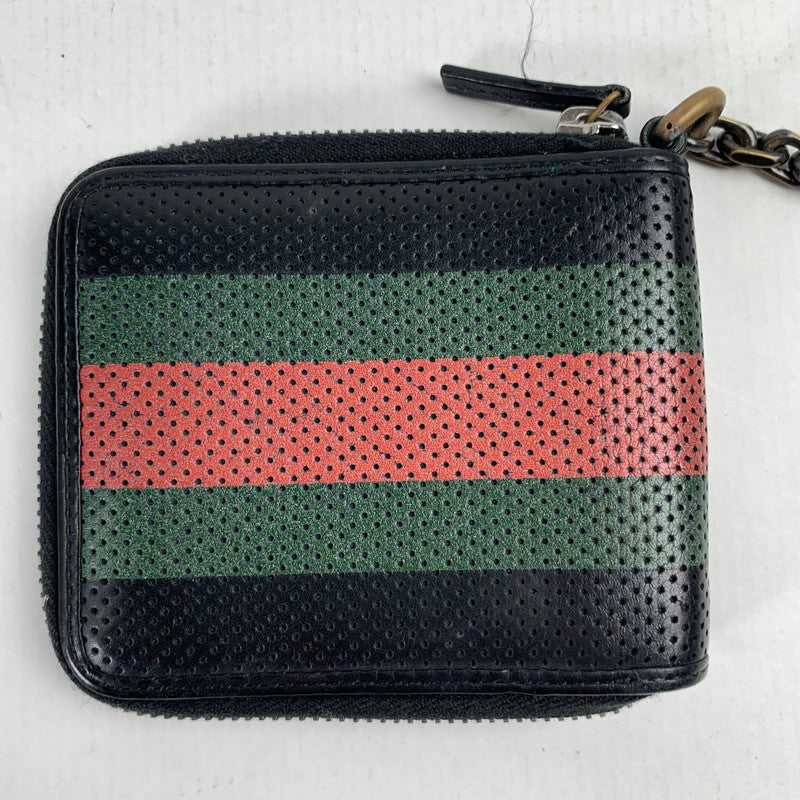 【中古品】【メンズ】 GUCCI 353347 ウェビングライン ウォレットチェーン付き 財布 グッチ 181-251204-st-06-fuz カラー：ブラック 万代Net店