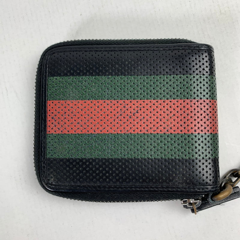 【中古品】【メンズ】 GUCCI 353347 ウェビングライン ウォレットチェーン付き 財布 グッチ 181-251204-st-06-fuz カラー：ブラック 万代Net店