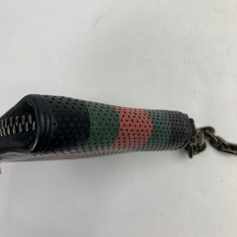 【中古品】【メンズ】 GUCCI 353347 ウェビングライン ウォレットチェーン付き 財布 グッチ 181-251204-st-06-fuz カラー：ブラック 万代Net店