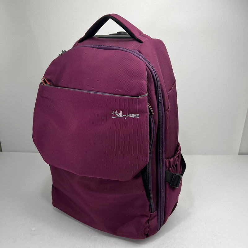 【中古品】【メンズ/レディース】 HOLLY HOME ホリーホーム ローリングバックパック カバン キャリーバック 188-261020-ny-02-fuzh カラー：ワイン 万代Net店