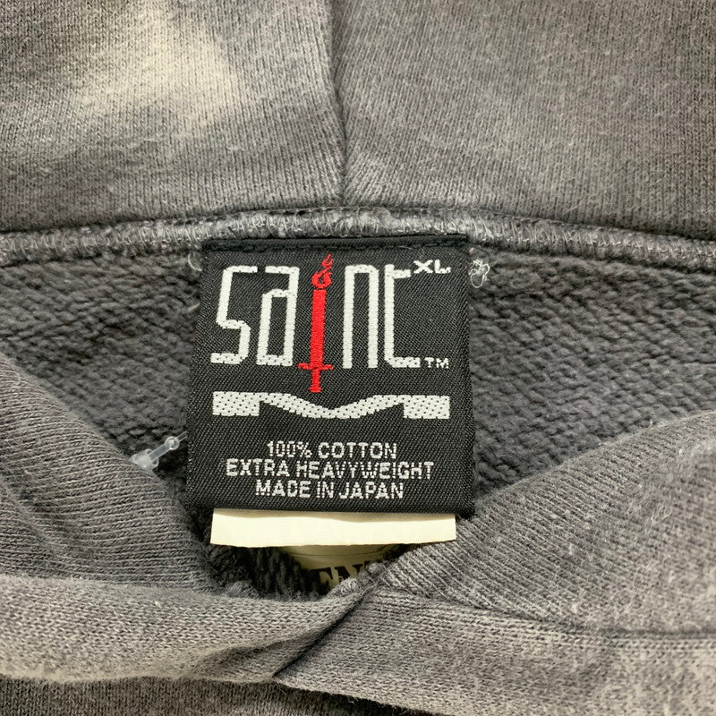 【中古品】【メンズ】 SAINT MICHAEL セントマイケル SM-A22-0000-080 BONE HOODIE ボーン プリント プルオーバー パーカー トップス 古着 140-251203-mh-08-fuz サイズ：XL カラー：グレー 万代Net店