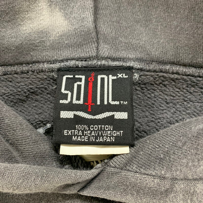 【中古品】【メンズ】 SAINT MICHAEL セントマイケル SM-A22-0000-080 BONE HOODIE ボーン プリント プルオーバー パーカー トップス 古着 140-251203-mh-08-fuz サイズ：XL カラー：グレー 万代Net店