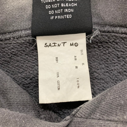 【中古品】【メンズ】 SAINT MICHAEL セントマイケル SM-A22-0000-080 BONE HOODIE ボーン プリント プルオーバー パーカー トップス 古着 140-251203-mh-08-fuz サイズ：XL カラー：グレー 万代Net店