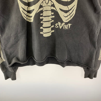 【中古品】【メンズ】 SAINT MICHAEL セントマイケル SM-A22-0000-080 BONE HOODIE ボーン プリント プルオーバー パーカー トップス 古着 140-251203-mh-08-fuz サイズ：XL カラー：グレー 万代Net店