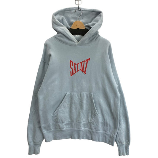 【中古品】【メンズ】 SAINT MICHAEL SM-S22-0000-043 LOGO SWEAT HOODIE パーカー ブランド 古着 141-251206-gm-36-fuz サイズ：L カラー：ブルー 万代Net店