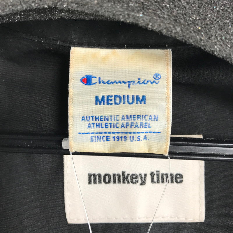 【中古品】【メンズ】 CHAMPION×MONKEY TIME チャンピオン×モンキータイム C8-G602 LONG COACH JACKET BLACK SIZE:M　 148-260802-ky-15-fuzh 万代Net店