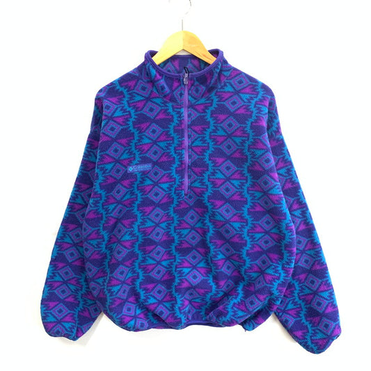 【中古品】【メンズ】 Columbia コロンビア フリースハーフジップジャケット ブランド 古着 144-251206-gm-33-fuz サイズ：不明 カラー：総柄 万代Net店
