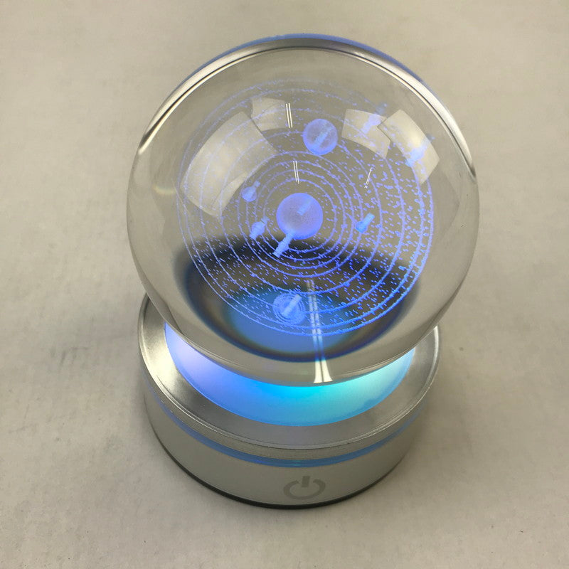 【中古美品】 Merry Nine photography Crystal Ball クリスタルボール 太陽系 水晶玉 宇宙 照明 101-251215-mh-20-fuz 万代Net店