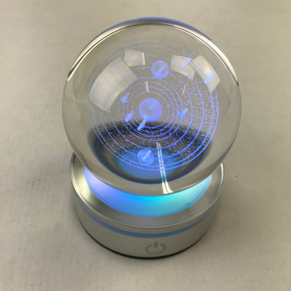 【中古美品】 Merry Nine photography Crystal Ball クリスタルボール 太陽系 水晶玉 宇宙 照明 101-251215-mh-20-fuz 万代Net店