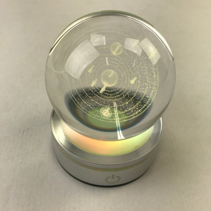 【中古美品】 Merry Nine photography Crystal Ball クリスタルボール 太陽系 水晶玉 宇宙 照明 101-251215-mh-20-fuz 万代Net店