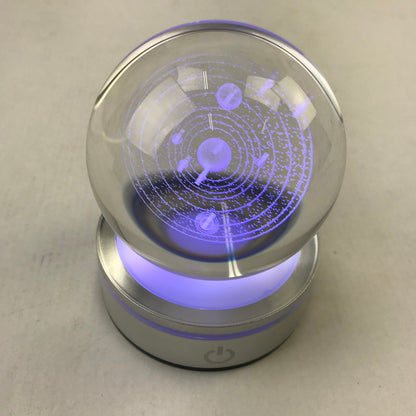 【中古美品】 Merry Nine photography Crystal Ball クリスタルボール 太陽系 水晶玉 宇宙 照明 101-251215-mh-20-fuz 万代Net店