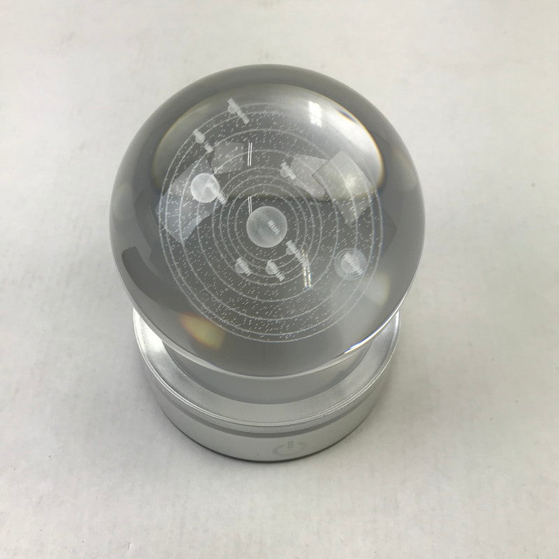 【中古美品】 Merry Nine photography Crystal Ball クリスタルボール 太陽系 水晶玉 宇宙 照明 101-251215-mh-20-fuz 万代Net店