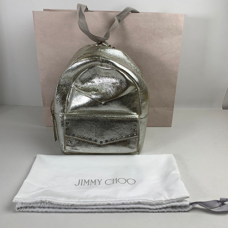 【中古品】【レディース】 JIMMY CHOO スタースタッズ バックパック カバン ジミーチュウ 180-251211-st-20-fuz カラー：シルバー 万代Net店
