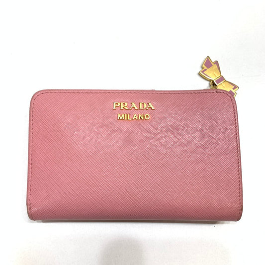【中古品】【レディース】 PRADA プラダ 二つ折り財布 ウォレット 1ML023 2CEG F0002 サフィアーノ 181-260123-ny-03-fuz カラー：ピンク 万代Net店
