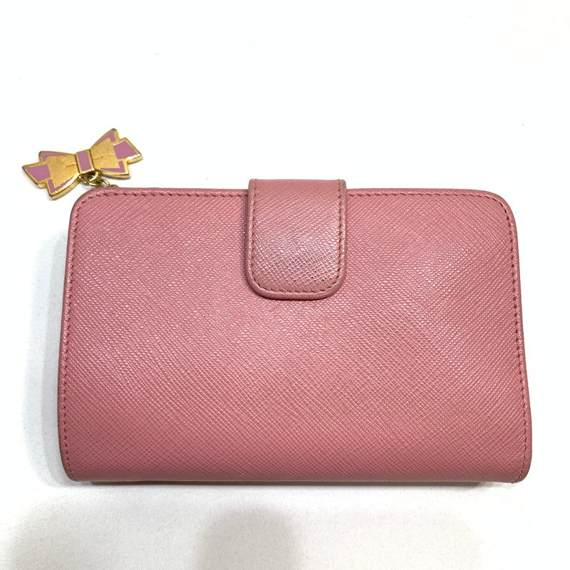 【中古品】【レディース】 PRADA プラダ 二つ折り財布 ウォレット 1ML023 2CEG F0002 サフィアーノ 181-260123-ny-03-fuz カラー：ピンク 万代Net店
