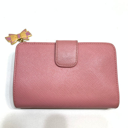 【中古品】【レディース】 PRADA プラダ 二つ折り財布 ウォレット 1ML023 2CEG F0002 サフィアーノ 181-260123-ny-03-fuz カラー：ピンク 万代Net店