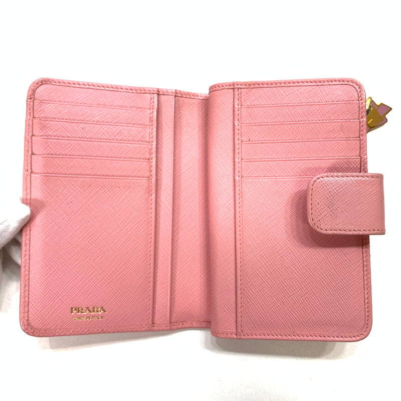 【中古品】【レディース】 PRADA プラダ 二つ折り財布 ウォレット 1ML023 2CEG F0002 サフィアーノ 181-260123-ny-03-fuz カラー：ピンク 万代Net店