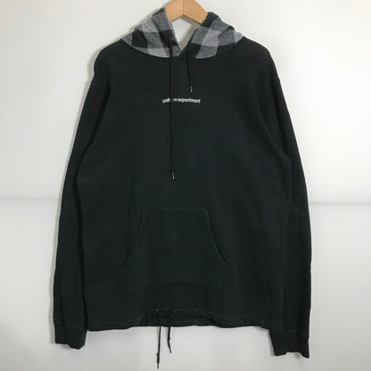 【中古品】【メンズ】 UNIFORM EXPERIMENT ユニフォーム エクスペリメント BLOCK CHECK HOODED PULLOVER チェック フーデッド プルオーバー パーカー トップス 長袖 古着 142-260212-mh-11-fuz サイズ：2 カラー：ブラック 万代Net店