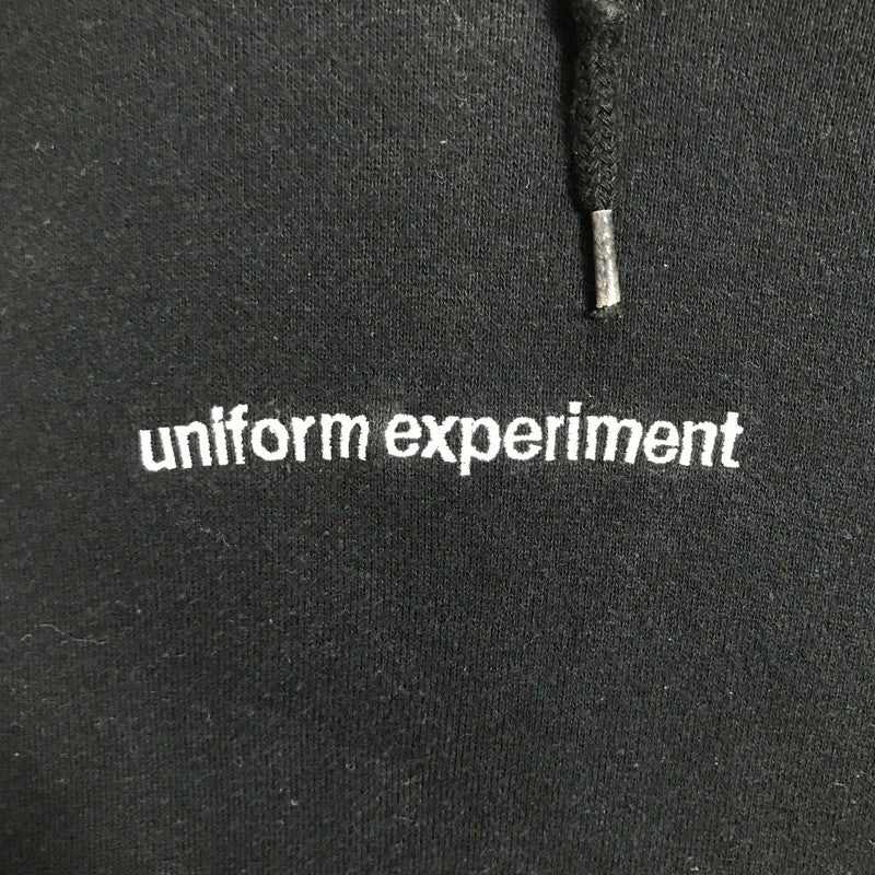 【中古品】【メンズ】 UNIFORM EXPERIMENT ユニフォーム エクスペリメント BLOCK CHECK HOODED PULLOVER チェック フーデッド プルオーバー パーカー トップス 長袖 古着 142-260212-mh-11-fuz サイズ：2 カラー：ブラック 万代Net店