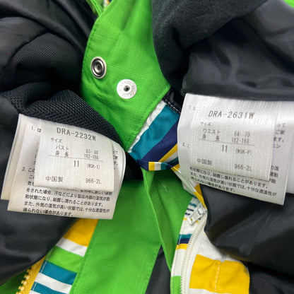 【中古品】【レディース】 DESCENTE デサント ウェア スノーウェア スキー スノボ 上下セット ※汚れ・全体的に使用感あり 127-261022-io-08-fuz サイズ：11 カラー：グリーン 万代Net店