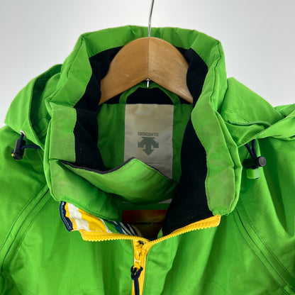 【中古品】【レディース】 DESCENTE デサント ウェア スノーウェア スキー スノボ 上下セット ※汚れ・全体的に使用感あり 127-261022-io-08-fuz サイズ：11 カラー：グリーン 万代Net店
