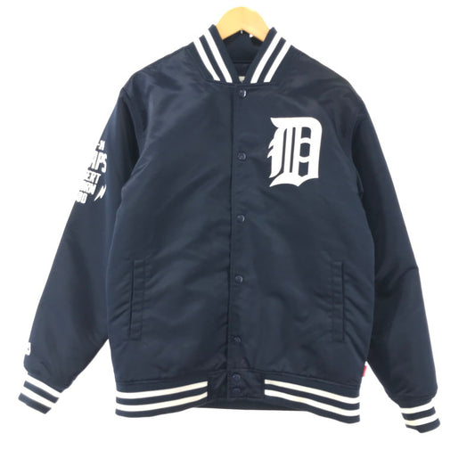 【中古品】【メンズ】 WTAPS×MAJESTIC ダブルタップス マジェスティック 14SS BENCH JACKET スタジャン ベンチジャケット 142-251217-mh-05-fuz サイズ：L カラー：ネイビー 万代Net店