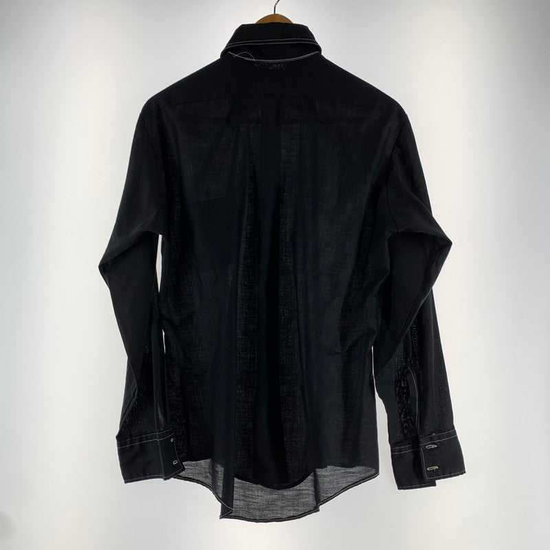 【中古品】【メンズ】 長袖シャツ シンプル ベーシック Tapered Fit BLACK SIZE:M ※汚れあり 145-260912-io-21-fuzh カラー：ブラック 万代Net店