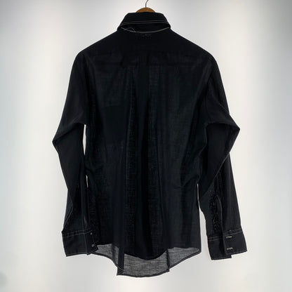 【中古品】【メンズ】 長袖シャツ シンプル ベーシック Tapered Fit BLACK SIZE:M ※汚れあり 145-260912-io-21-fuzh カラー：ブラック 万代Net店