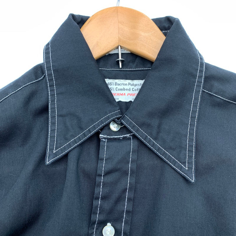 【中古品】【メンズ】 長袖シャツ シンプル ベーシック Tapered Fit BLACK SIZE:M ※汚れあり 145-260912-io-21-fuzh カラー：ブラック 万代Net店