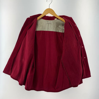 【中古品】【メンズ】 USED CORDUROY SHIRT コーデュロイ 長袖 シャツ トップス 古着 145-260306-mh-04-fuz サイズ：M カラー：レッド 万代Net店