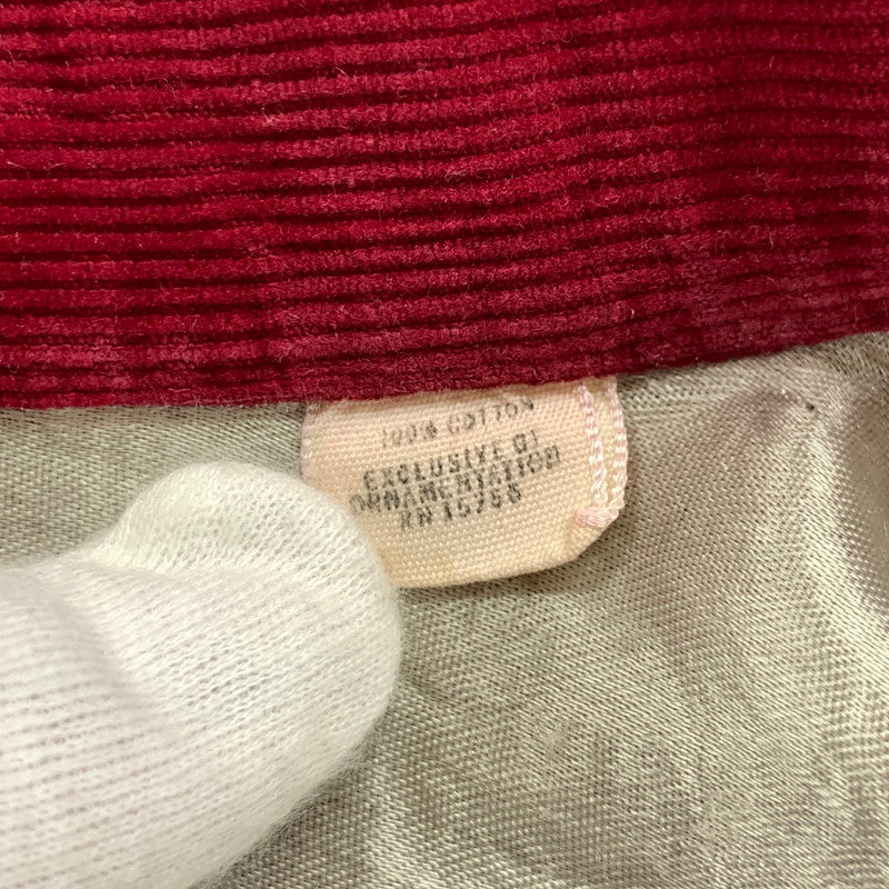 【中古品】【メンズ】 USED CORDUROY SHIRT コーデュロイ 長袖 シャツ トップス 古着 145-260306-mh-04-fuz サイズ：M カラー：レッド 万代Net店