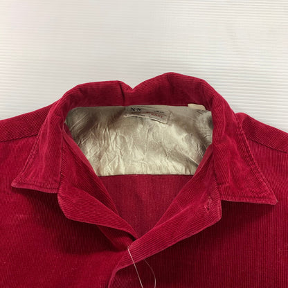 【中古品】【メンズ】 USED CORDUROY SHIRT コーデュロイ 長袖 シャツ トップス 古着 145-260306-mh-04-fuz サイズ：M カラー：レッド 万代Net店