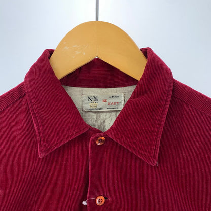 【中古品】【メンズ】 USED CORDUROY SHIRT コーデュロイ 長袖 シャツ トップス 古着 145-260306-mh-04-fuz サイズ：M カラー：レッド 万代Net店