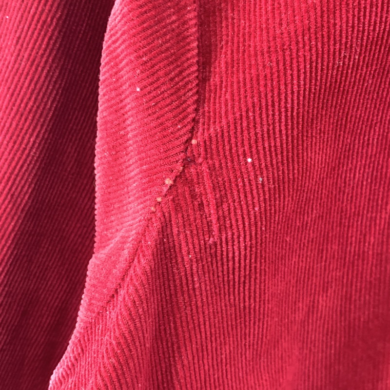 【中古品】【メンズ】 USED CORDUROY SHIRT コーデュロイ 長袖 シャツ トップス 古着 145-260306-mh-04-fuz サイズ：M カラー：レッド 万代Net店