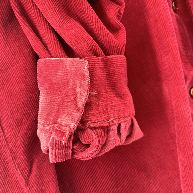 【中古品】【メンズ】 USED CORDUROY SHIRT コーデュロイ 長袖 シャツ トップス 古着 145-260306-mh-04-fuz サイズ：M カラー：レッド 万代Net店