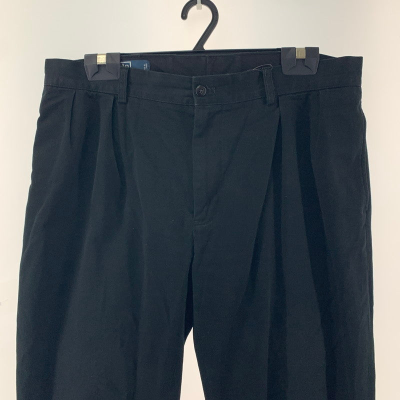 【中古品】【メンズ】 POLO BY RALPHLAUREN ポロ ラルフローレン タックパンツ ボトムス 古着 158-260220-mh-01-fuz サイズ：36 カラー：ブラック 万代Net店