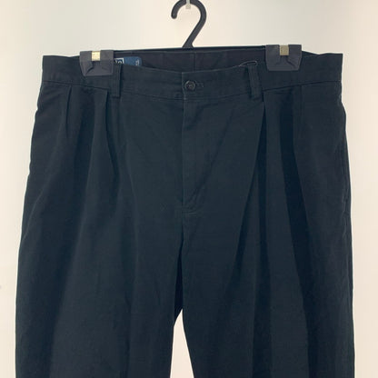 【中古品】【メンズ】 POLO BY RALPHLAUREN ポロ ラルフローレン タックパンツ ボトムス 古着 158-260220-mh-01-fuz サイズ：36 カラー：ブラック 万代Net店