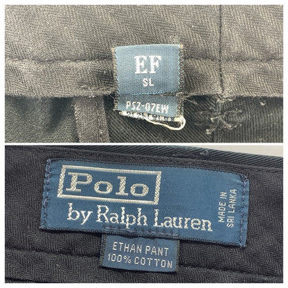 【中古品】【メンズ】 POLO BY RALPHLAUREN ポロ ラルフローレン タックパンツ ボトムス 古着 158-260220-mh-01-fuz サイズ：36 カラー：ブラック 万代Net店