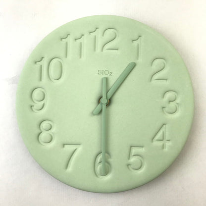 【中古品】 Lemnos レムノス 珪藻土の時計 グリーン 奈良雄一 Yuichi Nara 掛け時計 おしゃれ 101-251219-io-02-fuz 万代Net店