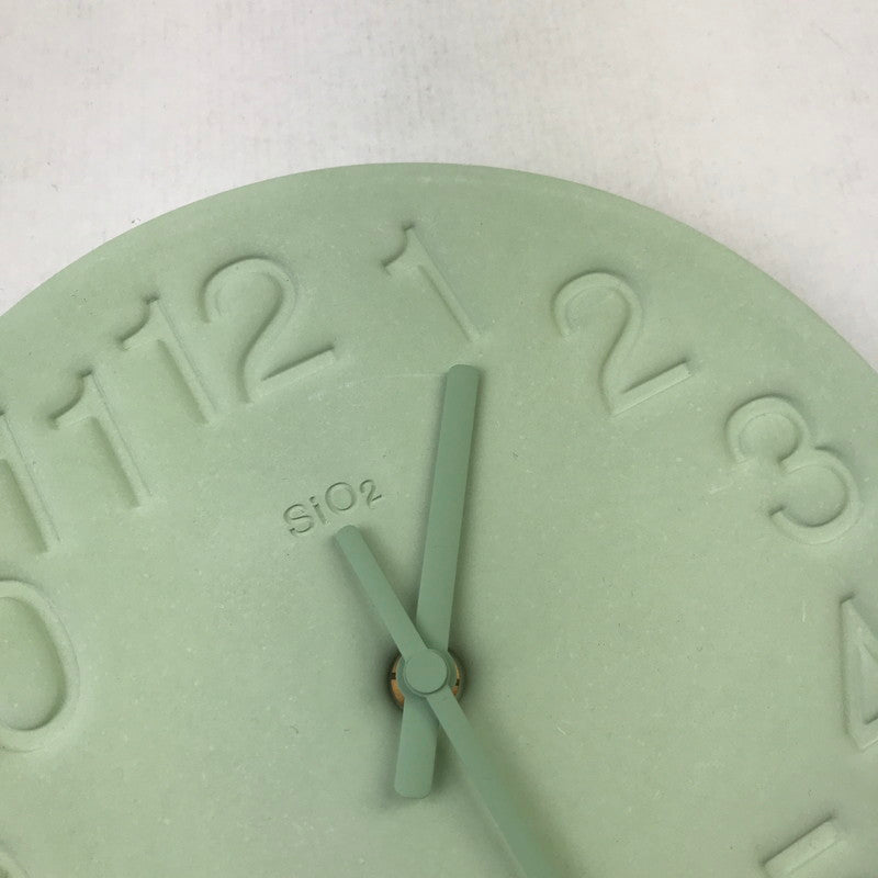 【中古品】 Lemnos レムノス 珪藻土の時計 グリーン 奈良雄一 Yuichi Nara 掛け時計 おしゃれ 101-251219-io-02-fuz 万代Net店