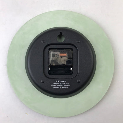 【中古品】 Lemnos レムノス 珪藻土の時計 グリーン 奈良雄一 Yuichi Nara 掛け時計 おしゃれ 101-251219-io-02-fuz 万代Net店