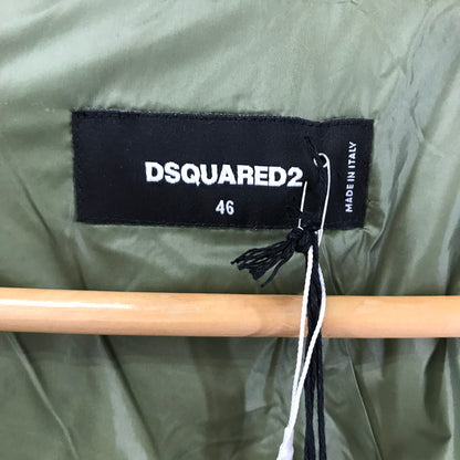 【中古美品】【メンズ】 DSQUARED2 ディースクエアード S71DM0570 QUILTED SHORT SLEEVE SHIRT シャツ ブルゾン 半袖 中綿 レイヤード キルティング ワンポイントロゴ 141-251217-mh-08-fuz サイズ：46 カラー：オリーブ 万代Net店