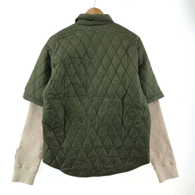 【中古美品】【メンズ】 DSQUARED2 ディースクエアード S71DM0570 QUILTED SHORT SLEEVE SHIRT シャツ ブルゾン 半袖 中綿 レイヤード キルティング ワンポイントロゴ 141-251217-mh-08-fuz サイズ：46 カラー：オリーブ 万代Net店