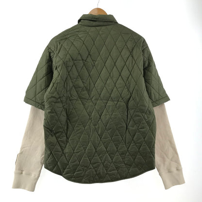 【中古美品】【メンズ】 DSQUARED2 ディースクエアード S71DM0570 QUILTED SHORT SLEEVE SHIRT シャツ ブルゾン 半袖 中綿 レイヤード キルティング ワンポイントロゴ 141-251217-mh-08-fuz サイズ：46 カラー：オリーブ 万代Net店