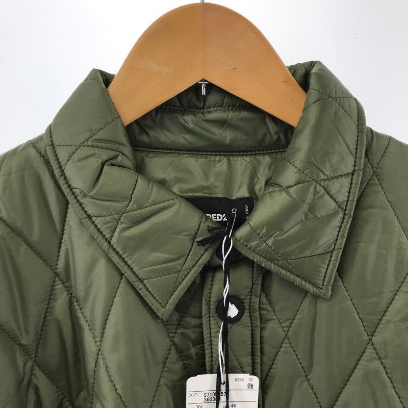 【中古美品】【メンズ】 DSQUARED2 ディースクエアード S71DM0570 QUILTED SHORT SLEEVE SHIRT シャツ ブルゾン 半袖 中綿 レイヤード キルティング ワンポイントロゴ 141-251217-mh-08-fuz サイズ：46 カラー：オリーブ 万代Net店